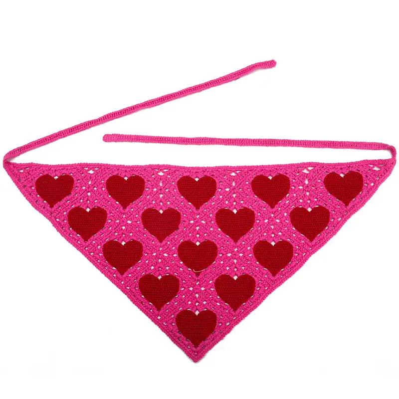 Handmade Knitted Hair Band for Women Summer Triangle Scarf - Image 34