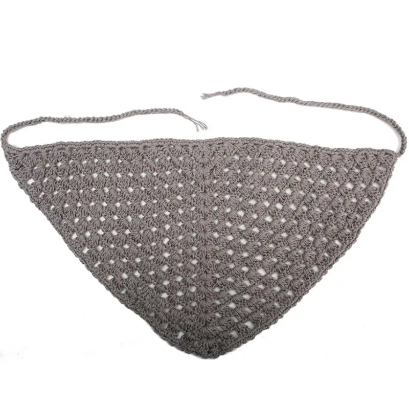 Handmade Knitted Hair Band for Women Summer Triangle Scarf - Image 38