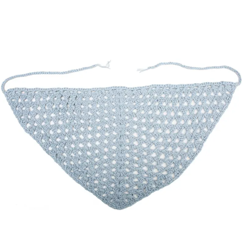 Handmade Knitted Hair Band for Women Summer Triangle Scarf - Image 39