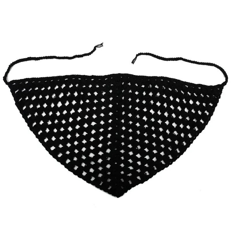 Handmade Knitted Hair Band for Women Summer Triangle Scarf - Image 41