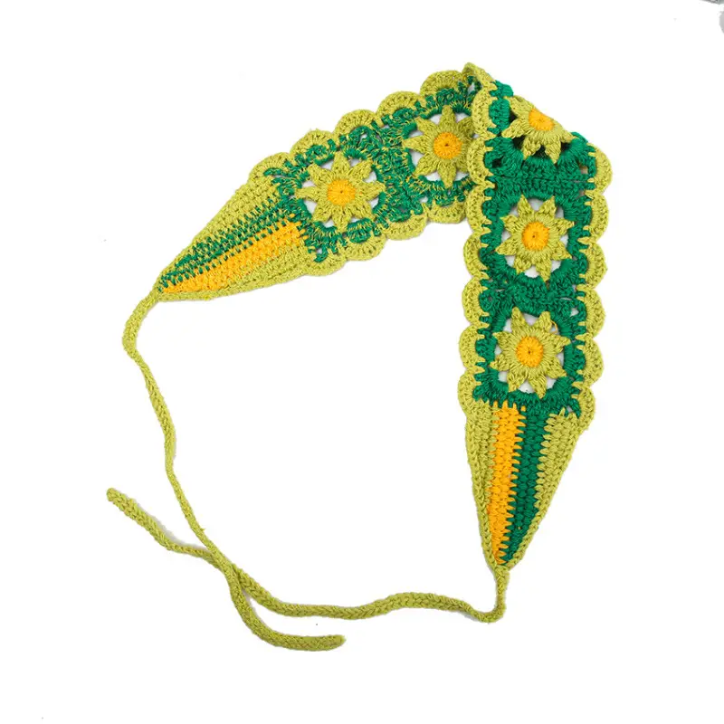 Handmade Knitted Hair Band for Women Summer Triangle Scarf - Image 50