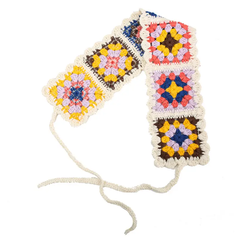 Handmade Knitted Hair Band for Women Summer Triangle Scarf - Image 59