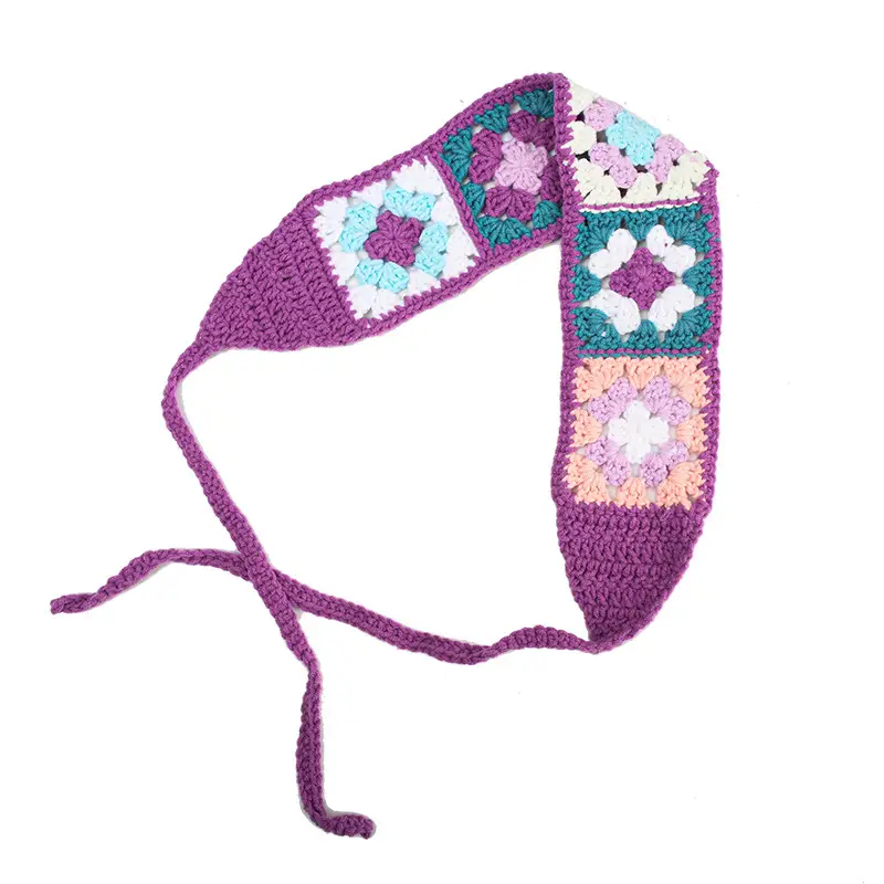 Handmade Knitted Hair Band for Women Summer Triangle Scarf - Image 70