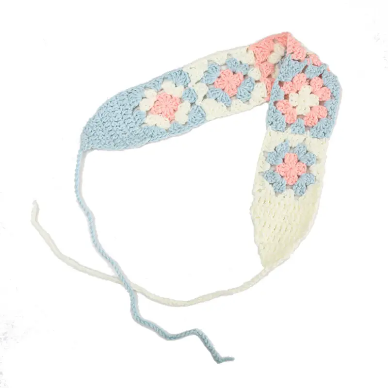 Handmade Knitted Hair Band for Women Summer Triangle Scarf - Image 74