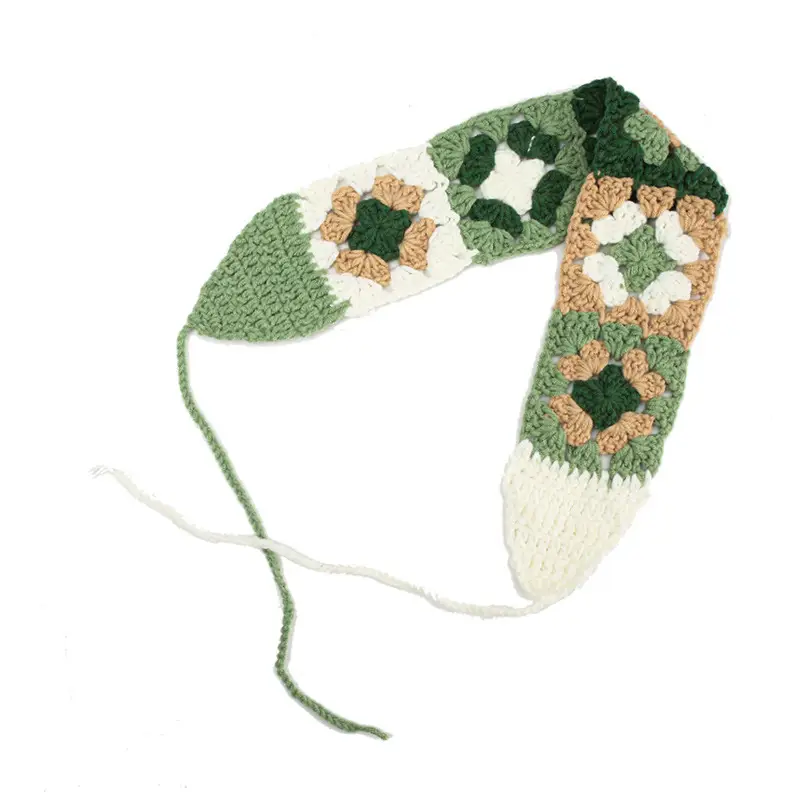 Handmade Knitted Hair Band for Women Summer Triangle Scarf - Image 76