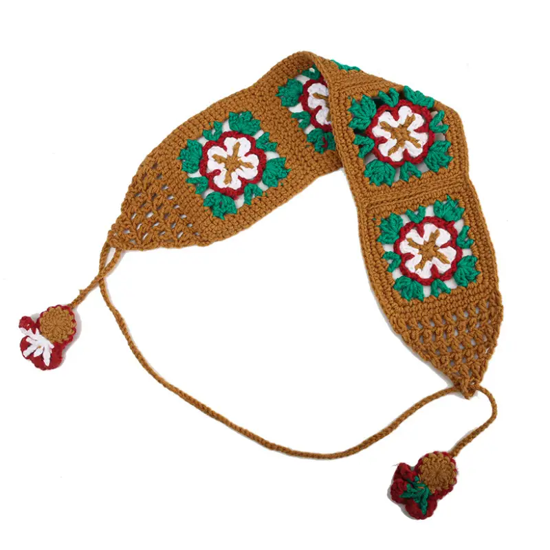 Handmade Knitted Hair Band for Women Summer Triangle Scarf - Image 82