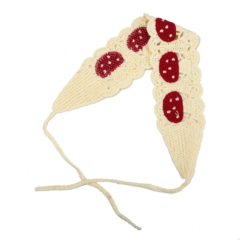 Handmade Knitted Hair Band for Women Summer Triangle Scarf - Image 85