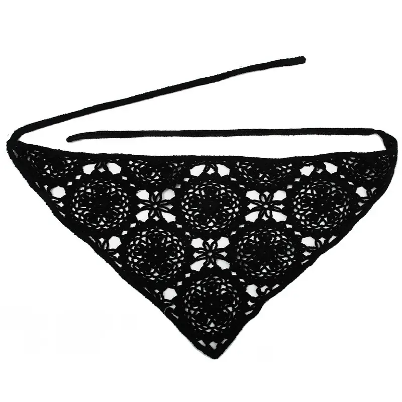 Handmade Knitted Hair Band for Women Summer Triangle Scarf - Image 88