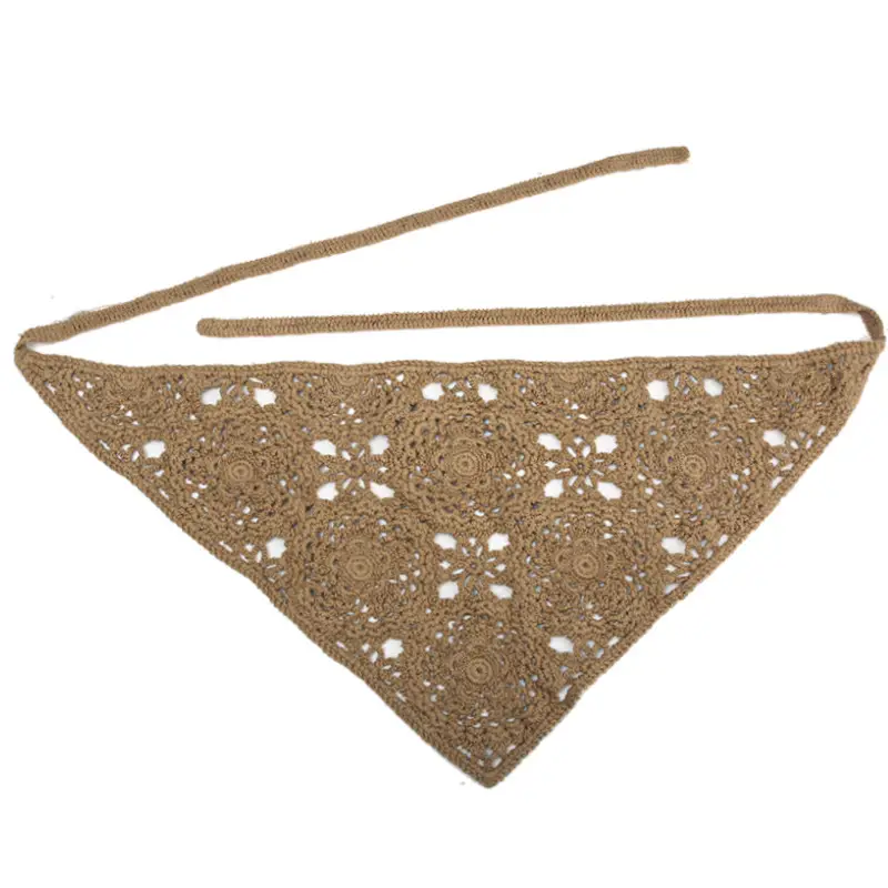 Handmade Knitted Hair Band for Women Summer Triangle Scarf - Image 89