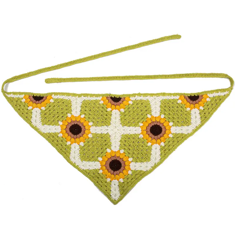 Handmade Knitted Hair Band for Women Summer Triangle Scarf - Image 91