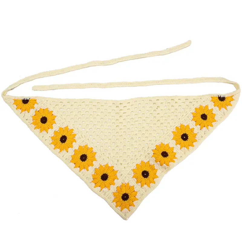 Handmade Knitted Hair Band for Women Summer Triangle Scarf - Image 95