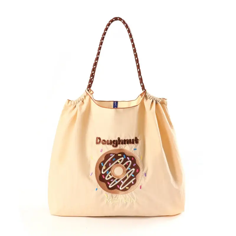Korean Style Rabbit Embroidered Tote Bag Navy Blue Large Capacity - Image 62