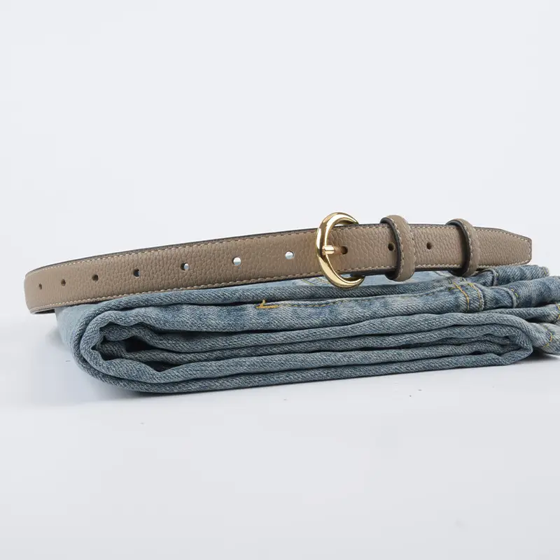 Women's Genuine Leather Belt Black Gold Buckle - Image 17