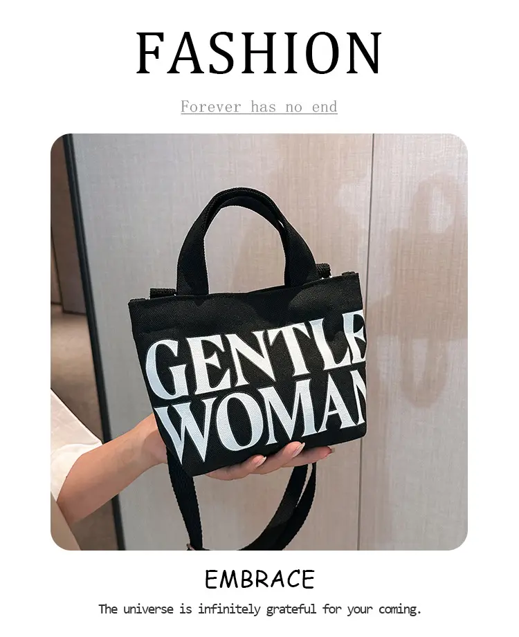 Gentle Woman Double Letter Print Mini Veggie Basket Bag — feature 1