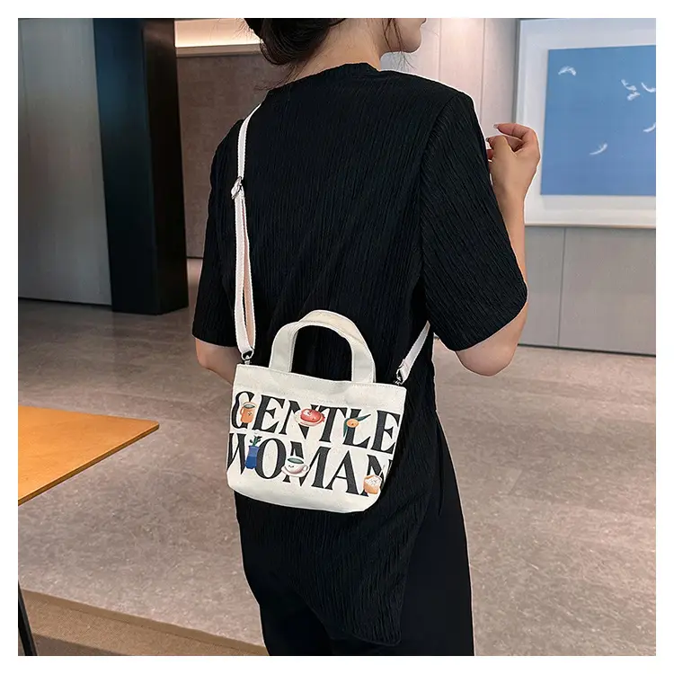 Gentle Woman Double Letter Print Mini Veggie Basket Bag — feature 15