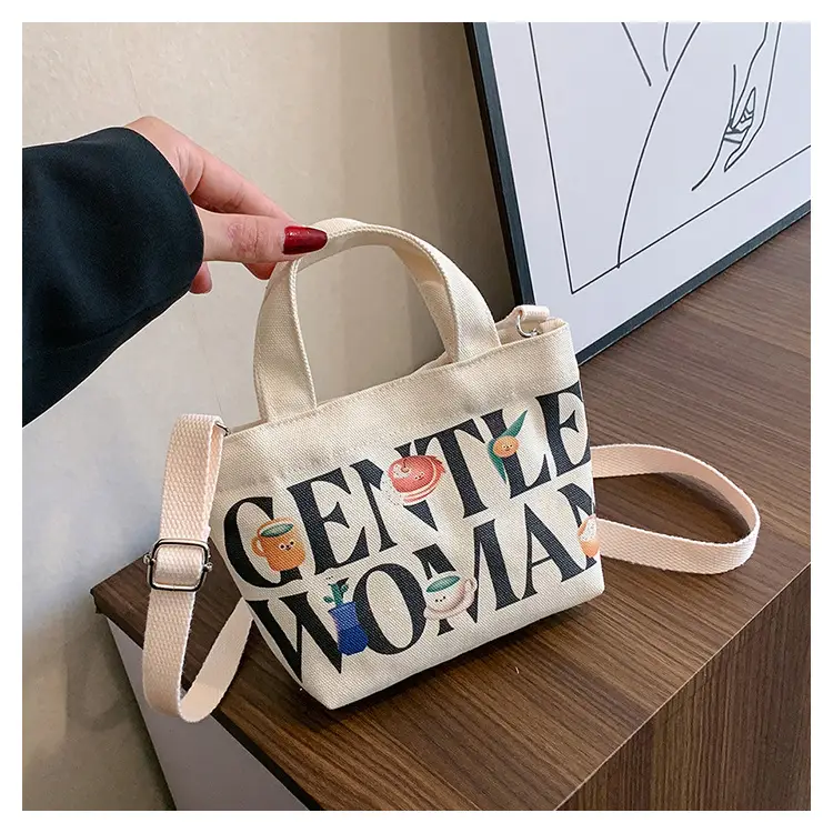 Gentle Woman Double Letter Print Mini Veggie Basket Bag — feature 18