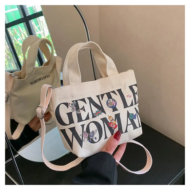 Gentle Woman Double Letter Print Mini Veggie Basket Bag — feature 19