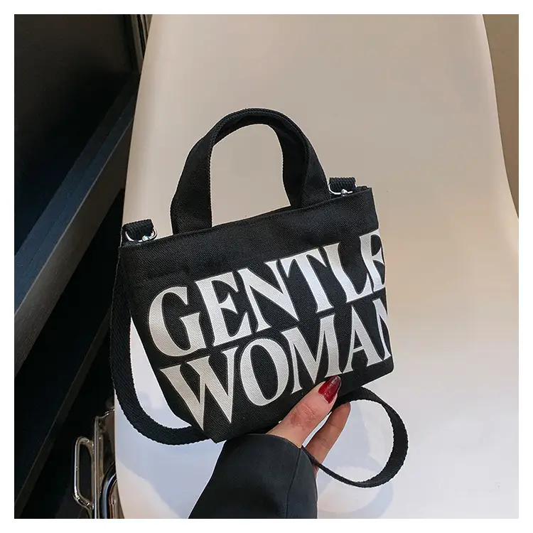 Gentle Woman Double Letter Print Mini Veggie Basket Bag — feature 20