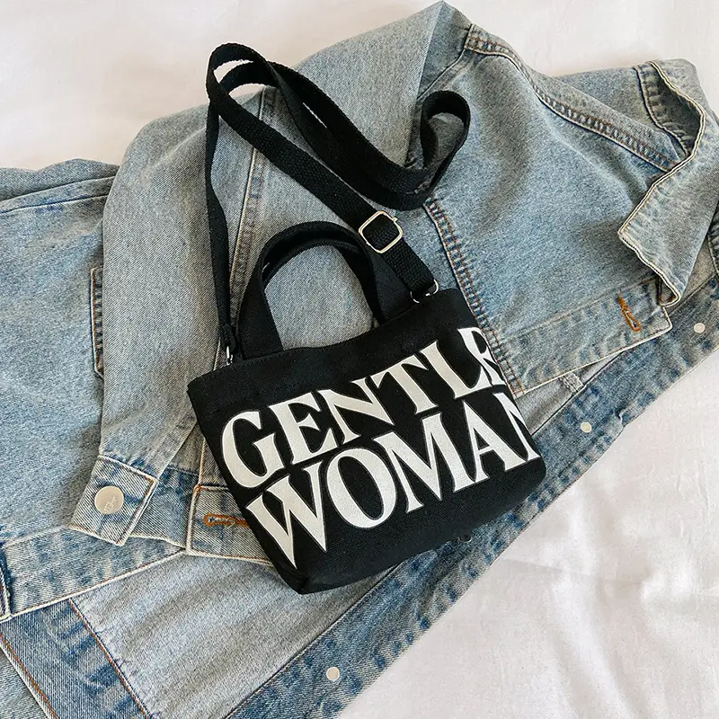 Gentle Woman Double Letter Print Mini Veggie Basket Bag - Image 2