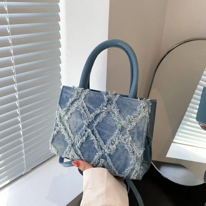 Black Lace Embroidered Women's Tote Bag 2023 - Image 5