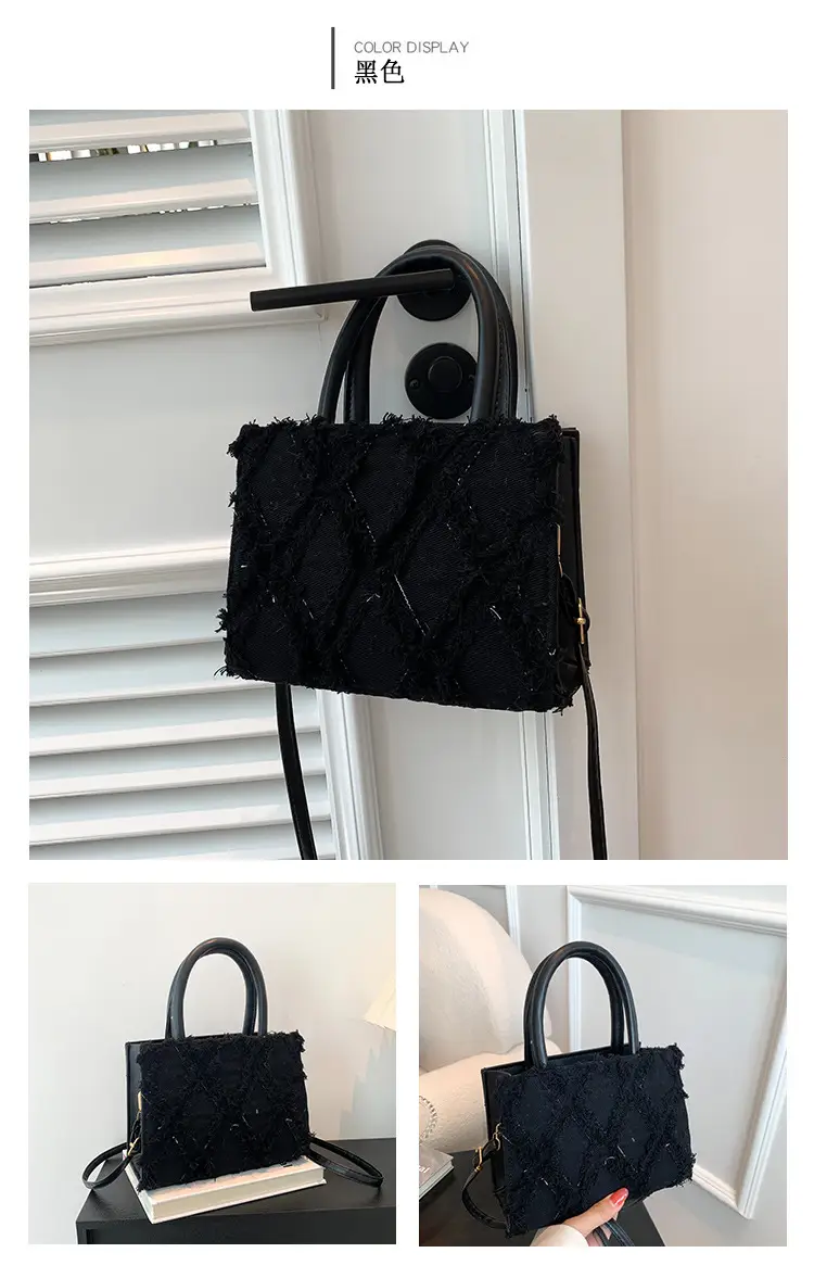 Black Lace Embroidered Women's Tote Bag 2023 — feature 10