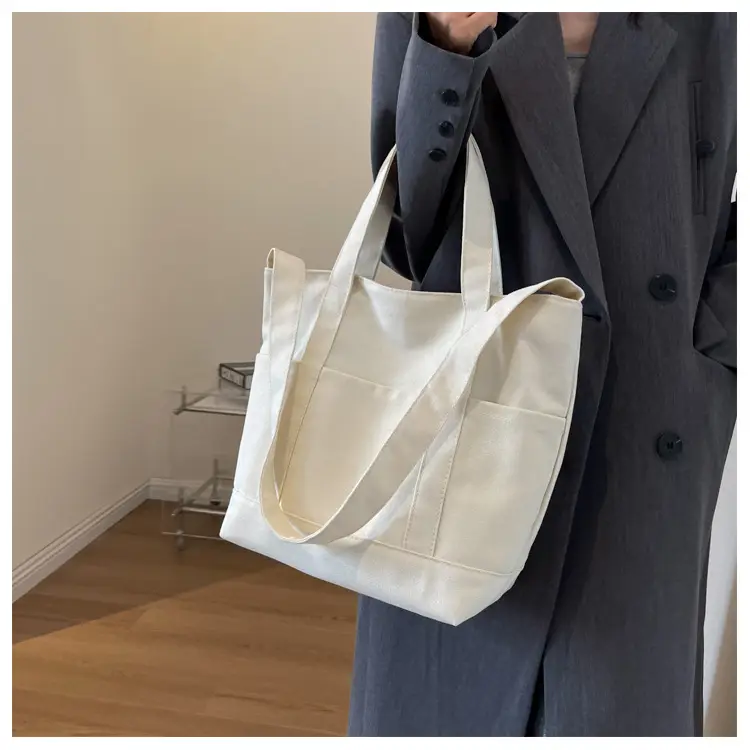 Black Canvas College Student Crossbody Bag — feature 15