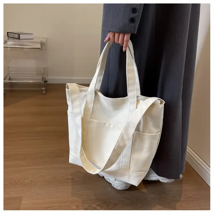 Black Canvas College Student Crossbody Bag — feature 16