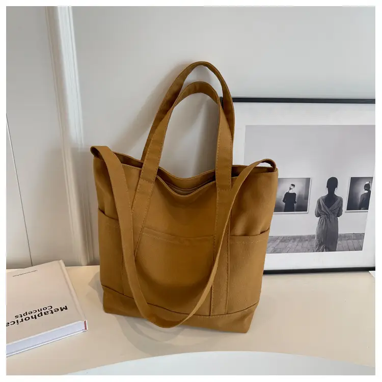 Black Canvas College Student Crossbody Bag — feature 30