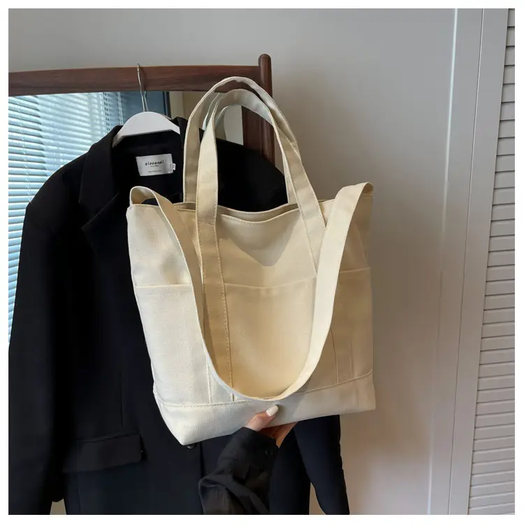Black Canvas College Student Crossbody Bag — feature 32