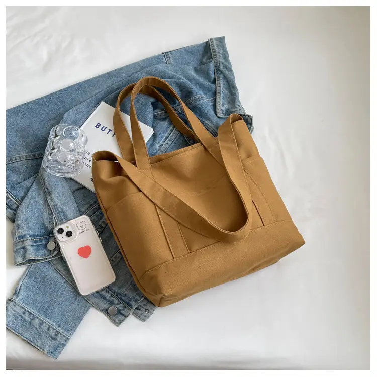 Black Canvas College Student Crossbody Bag — feature 36