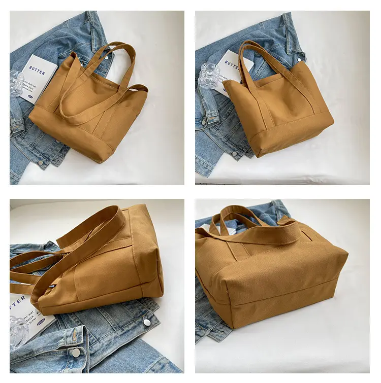 Black Canvas College Student Crossbody Bag — feature 7