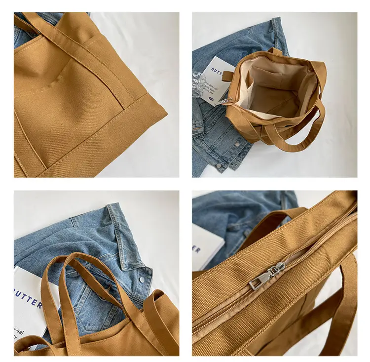 Black Canvas College Student Crossbody Bag — feature 8