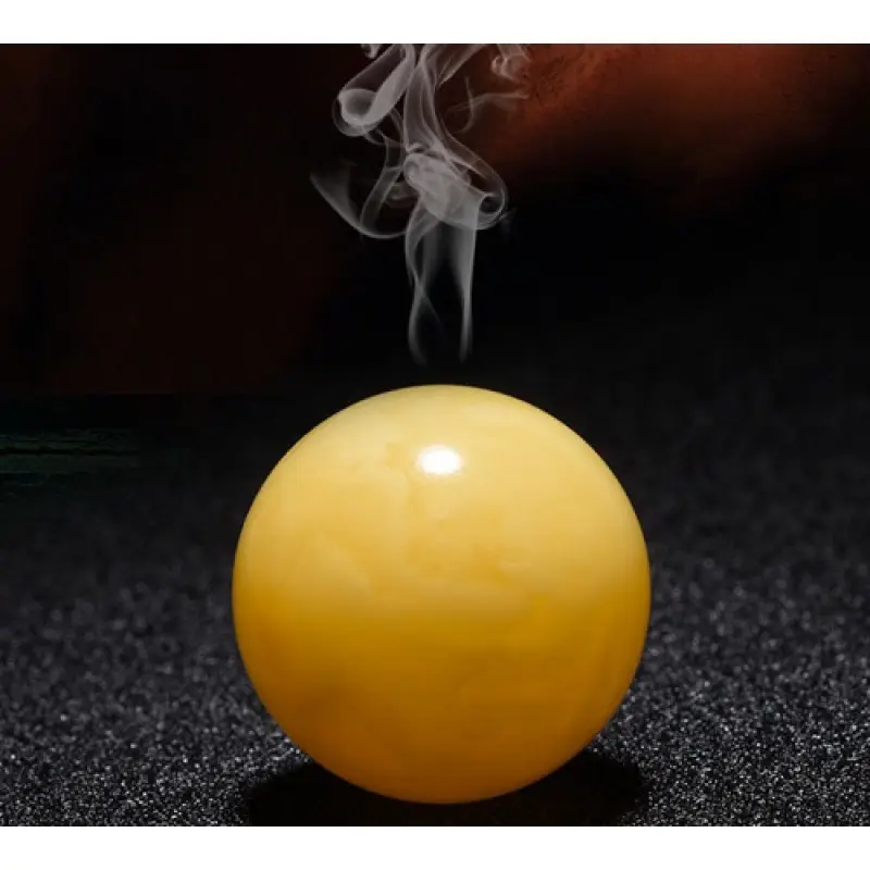 Baltic Old Beeswax Chicken Yellow Round Beads - Image 3
