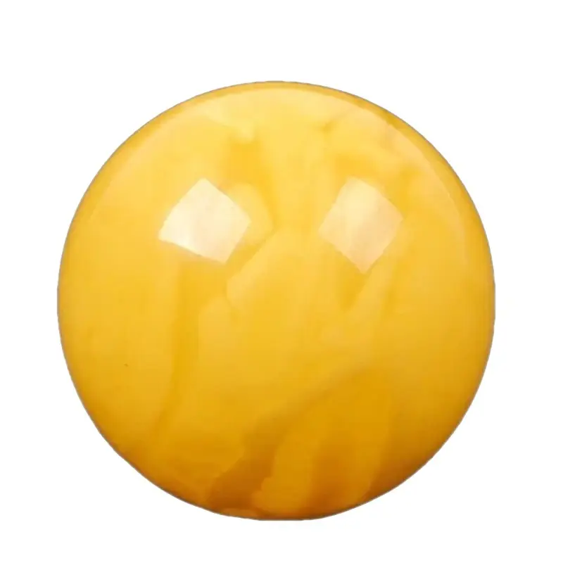 Baltic Old Beeswax Chicken Yellow Round Beads - Image 5