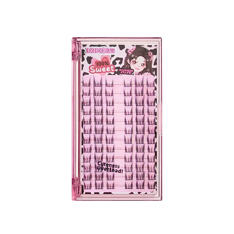 Cat Genie False Eyelashes for Women Pink Plaid - Image 11