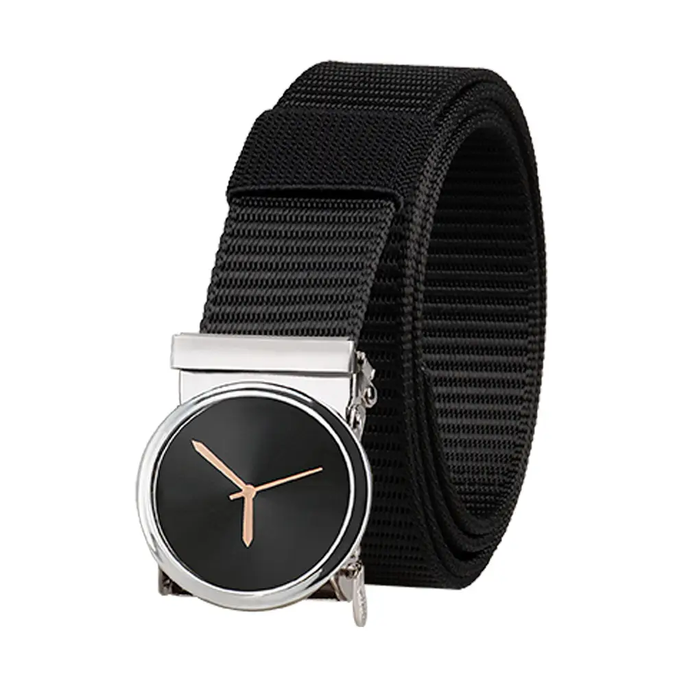 Men's Green Nylon Belt Watch with Automatic Buckle