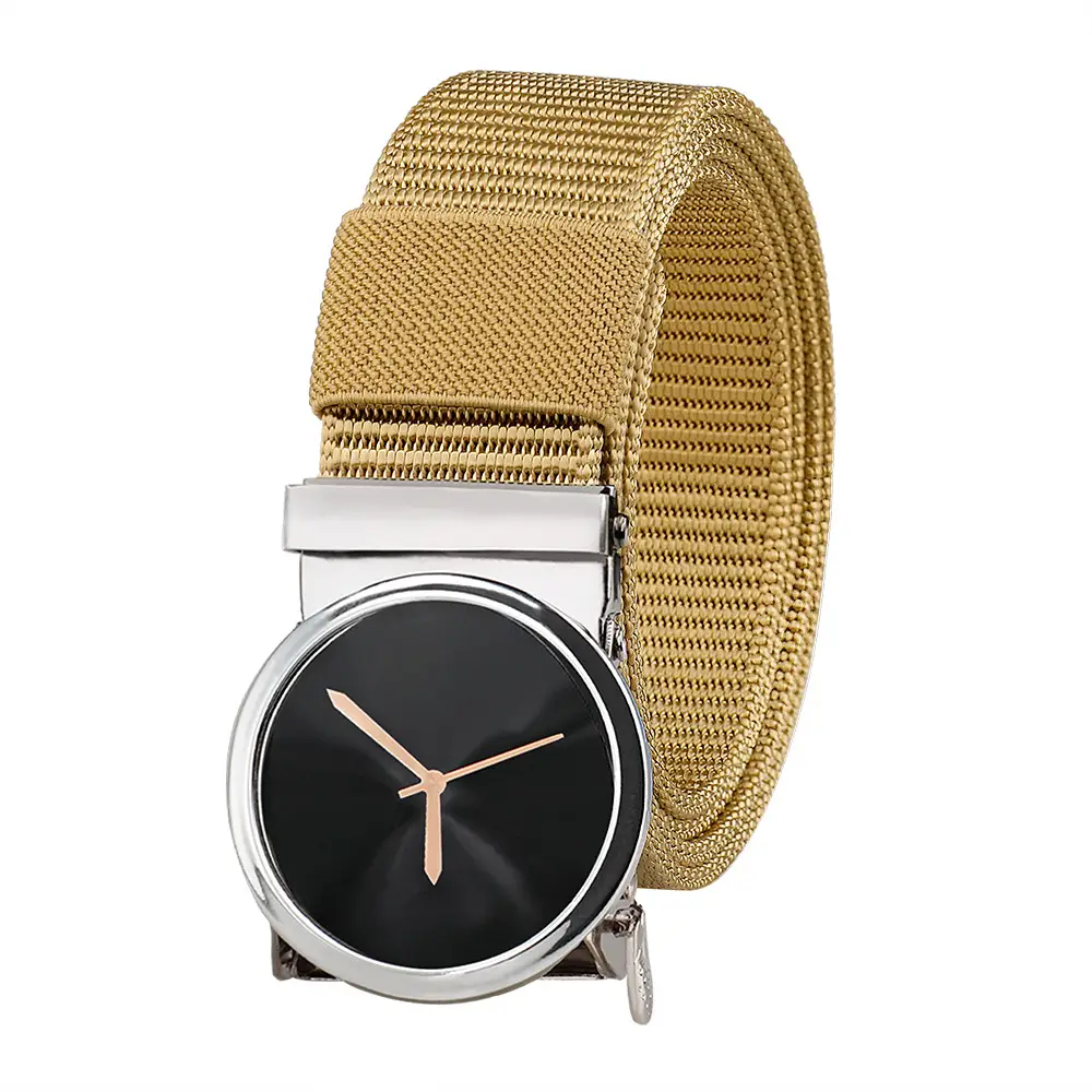 Men's Green Nylon Belt Watch with Automatic Buckle - Image 2