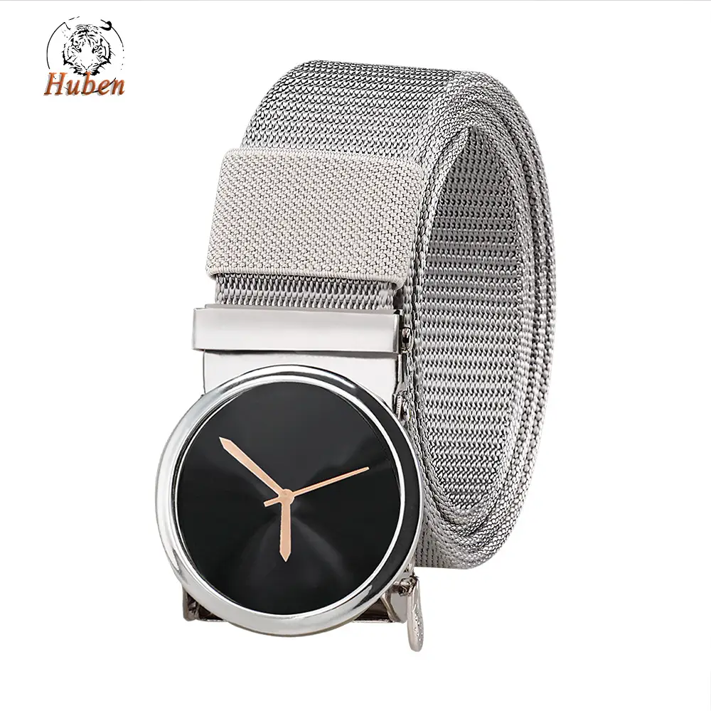 Men's Green Nylon Belt Watch with Automatic Buckle - Image 4