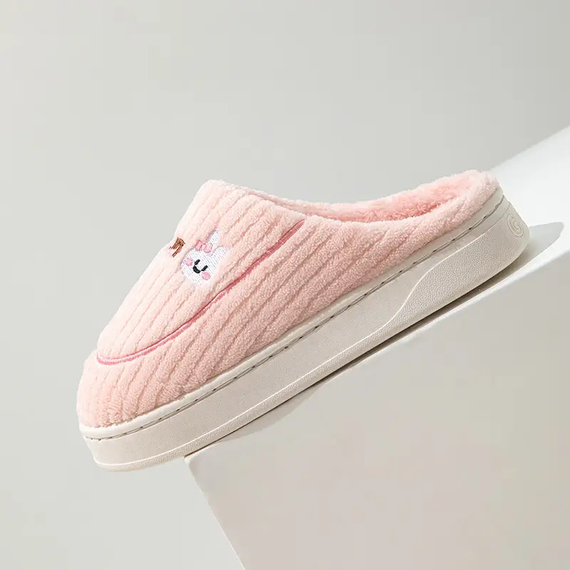 Thick-Soled Cotton Slippers, Non-Slip Winter Shoes, Indoor Slippers, Winter Warm Cotton Shoes, Plush Cotton Slippers, Home Slippers Wholesale
