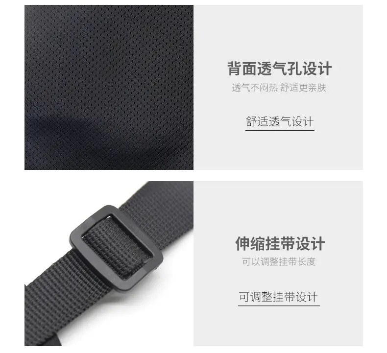 Blue RFID Shoulder Passport Bag with Clear Pocket — feature 14
