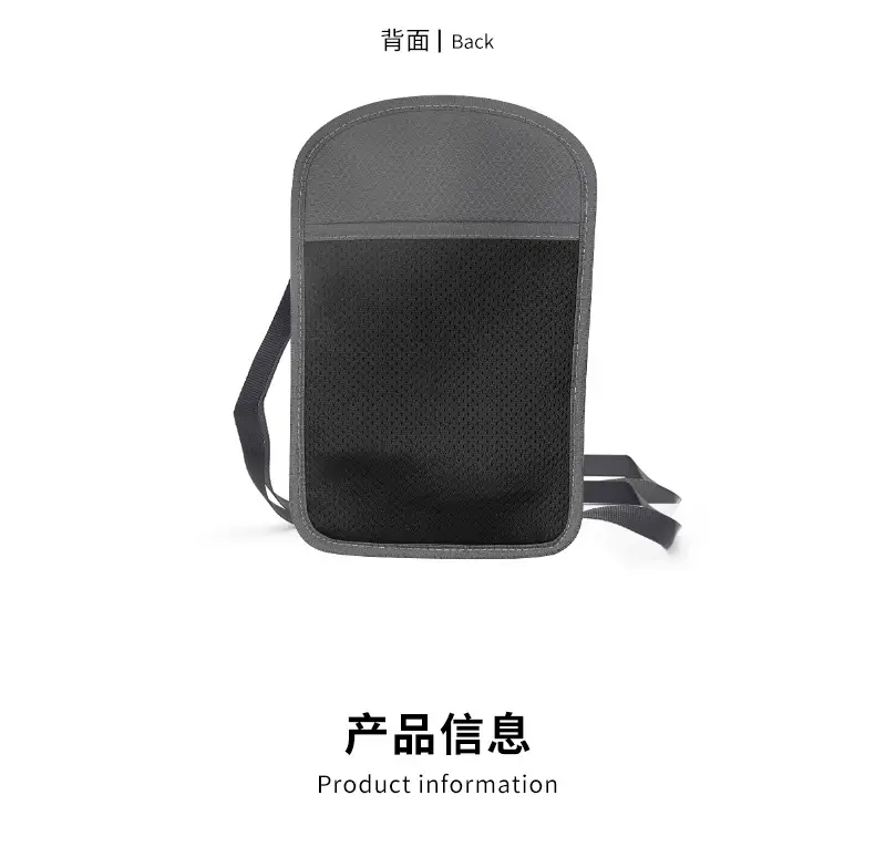 Blue RFID Shoulder Passport Bag with Clear Pocket — feature 6