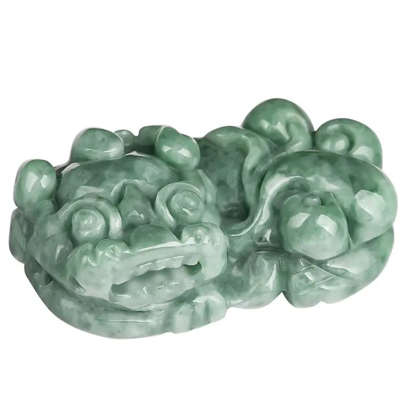 Natural Jade Bean Pendant for Men Green Ruyi - Image 5