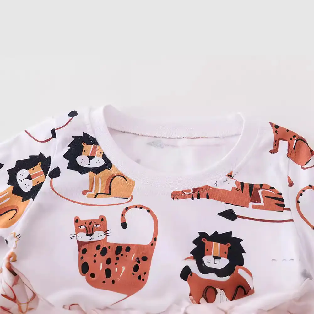 Boys Cotton Long Sleeve Cartoon T-Shirt White - Image 2