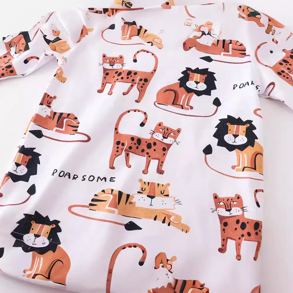 Boys Cotton Long Sleeve Cartoon T-Shirt White - Image 3
