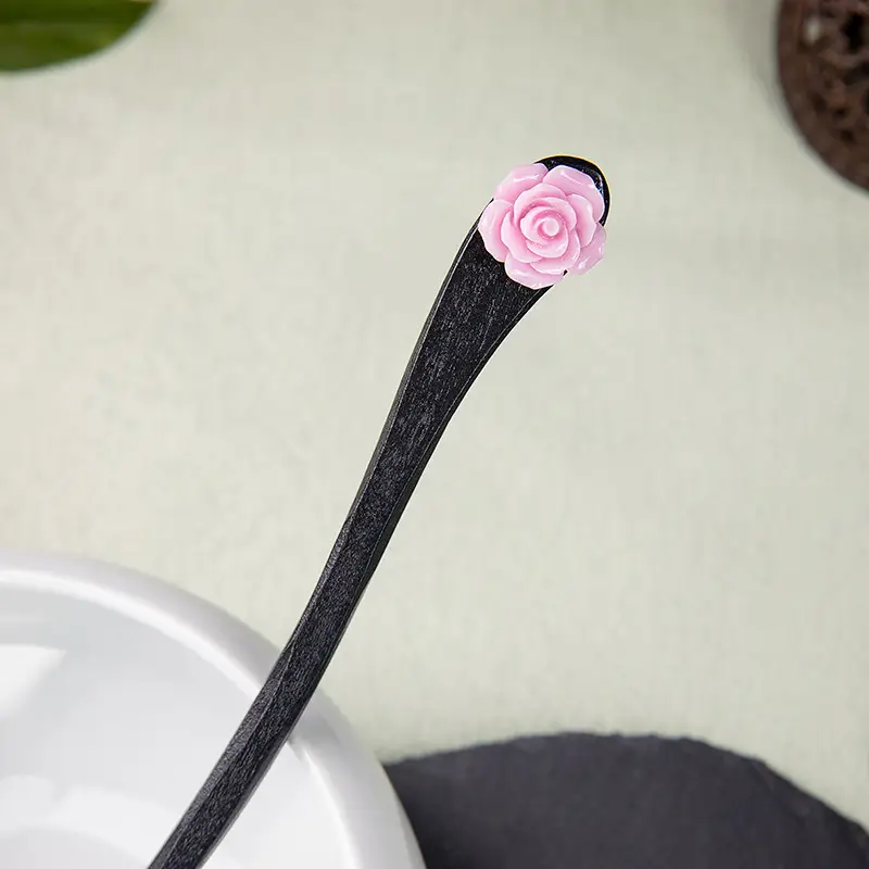 Retro Ebony Hairpin Sandalwood Hairpin Plate Wooden Hairpin Fairy Modern Wooden Hairpin Cheongsam Hanfu Headwear - Image 19