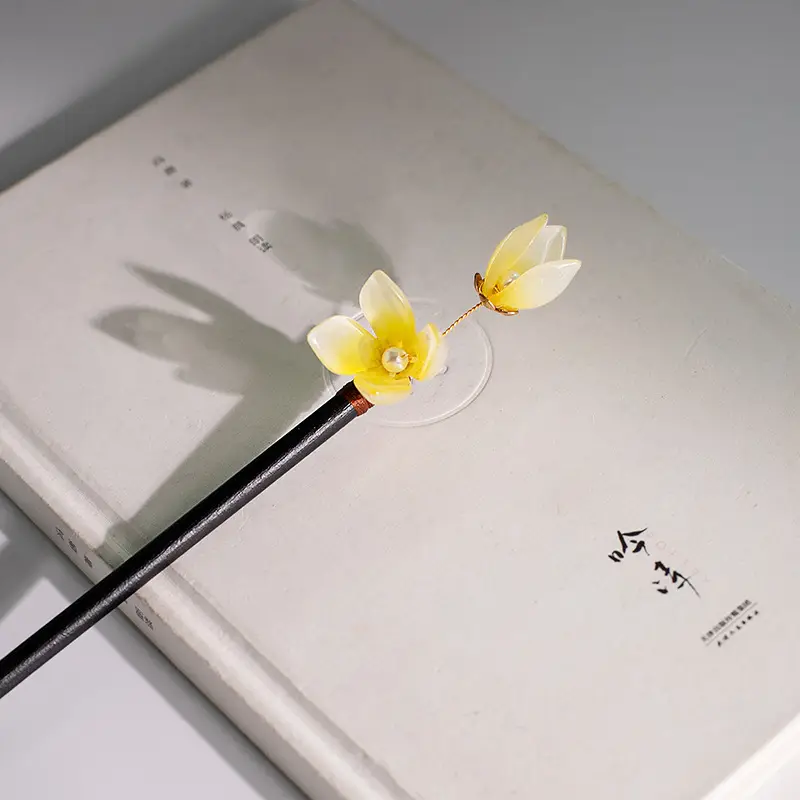Retro Ebony Hairpin Sandalwood Hairpin Plate Wooden Hairpin Fairy Modern Wooden Hairpin Cheongsam Hanfu Headwear - Image 20