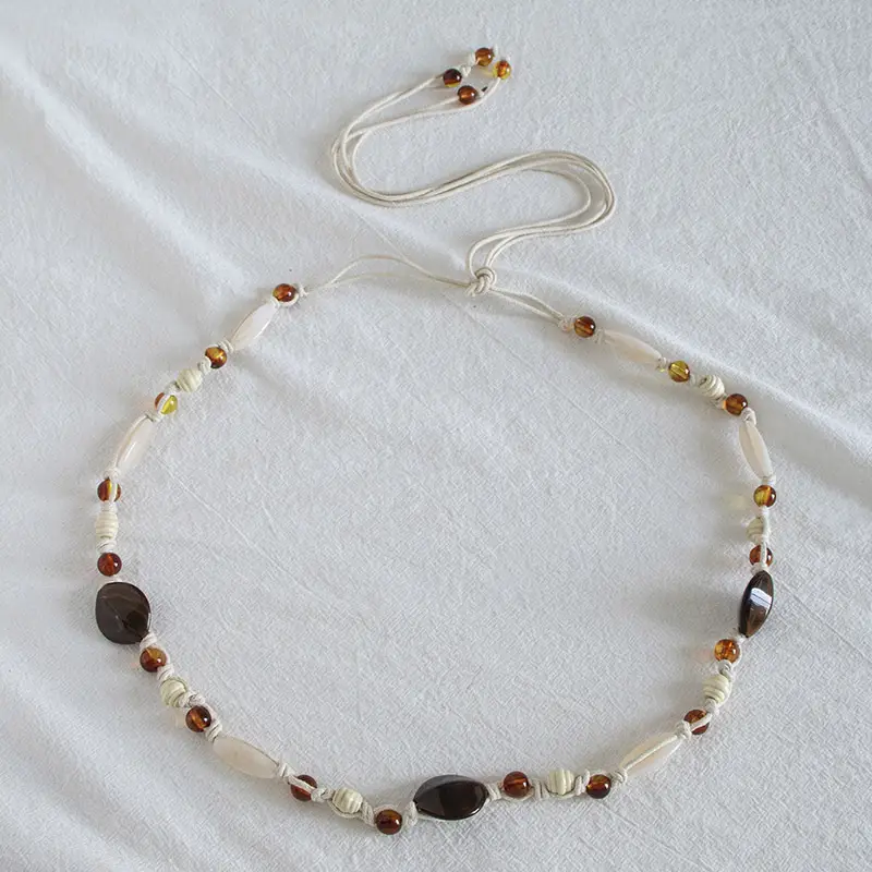 Bohemian Wax Rope Knot Belt for Women - Image 2