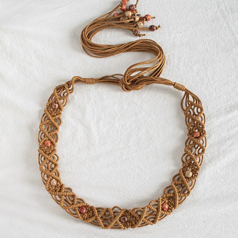 Bohemian Wax Rope Knot Belt for Women - Image 4