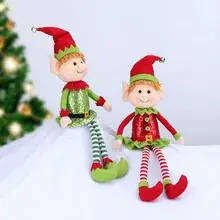 Red Felt Christmas Stocking with Snow Design — feature 1