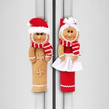 Red Felt Christmas Stocking with Snow Design — feature 2